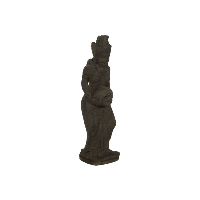 DKD Home Decor Figura de Cemento Diosa Javanesa Gris Oscuro