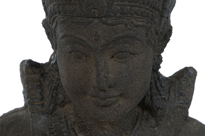 DKD Home Decor Figura Cement Statues 23 Diosa Javanesa Gris Oscuro 25 x 100 x 28 cm