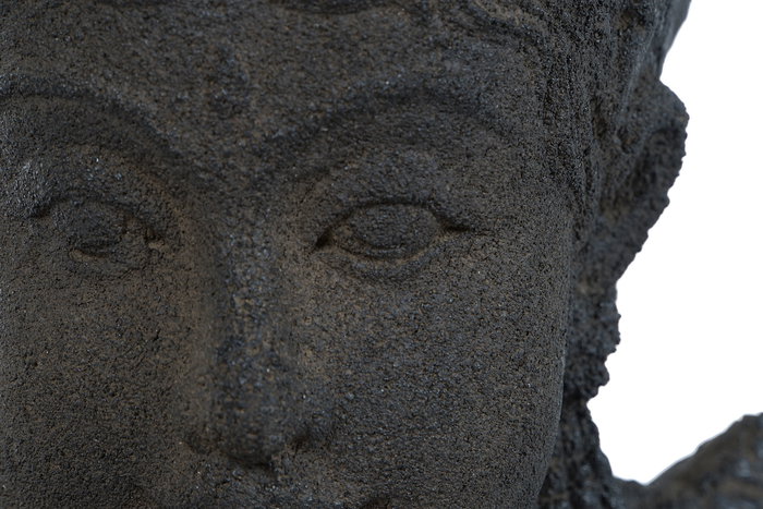 DKD Home Decor Figura Cement Statues 23 Diosa Javanesa Gris Oscuro 25 x 100 x 28 cm