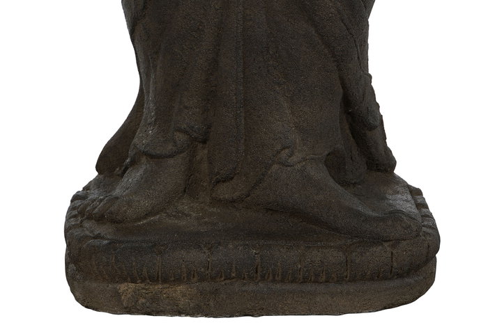 DKD Home Decor Figura Cement Statues 23 Diosa Javanesa Gris Oscuro 25 x 100 x 28 cm