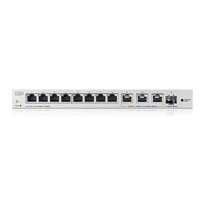 Zyxel XGS1250-12v2 Switch Gestionado L2 con 8x1GbE y 3x10GbE Multi-Gig, 1x SFP+ (12 Puertos)