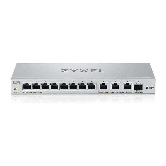 Zyxel XGS1250-12v2 Switch Gestionado L2 con 8x1GbE y 3x10GbE Multi-Gig, 1x SFP+ (12 Puertos)