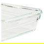 Emsa N10511 Set de Fiambreras de Vidrio Clip & Close 3 Piezas, Rectangular, Transparente/Rojo, Apto para Microondas, Horno y Congelador