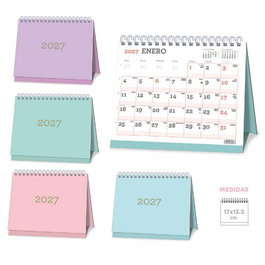 Senfort Calendario de Sobremesa 2027 Pastel Mensual 170x135 Surtido