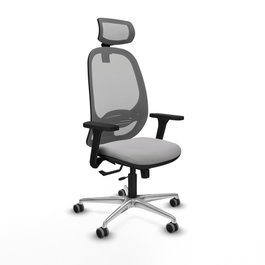 PIQUERAS Y CRESPO Silla de oficina Cilanco Gris con Brazos 3D