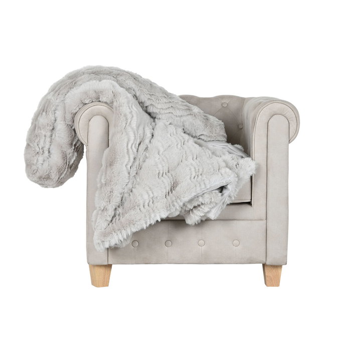 DKD Home Decor Manta de Poliéster Gris Claro 220x240x1 cm DKD Home Decor Manta de Poliéster Gris Claro 220x240x1 cm