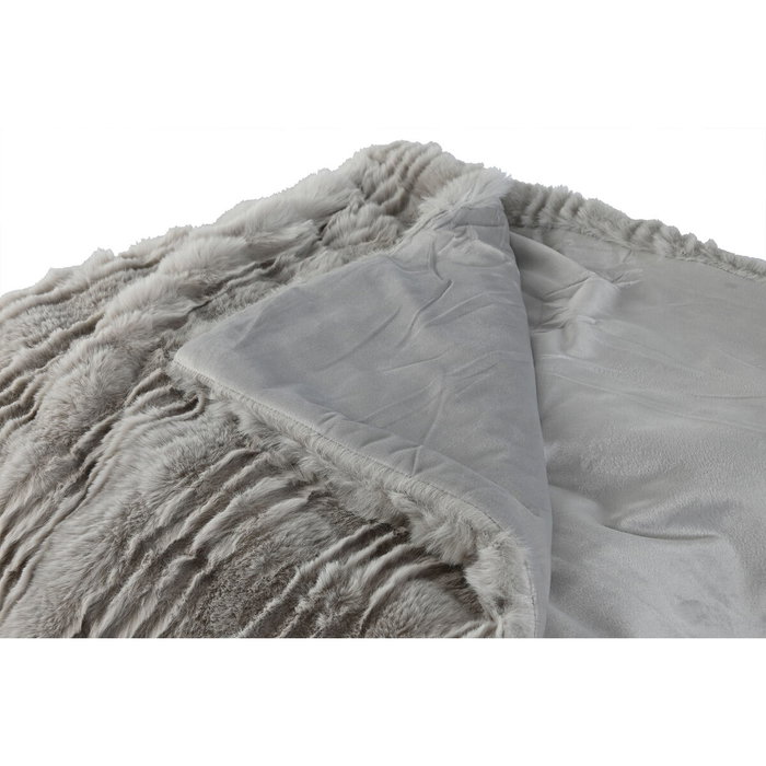 DKD Home Decor Manta de Poliéster Gris Claro 220x240x1 cm DKD Home Decor Manta de Poliéster Gris Claro 220x240x1 cm