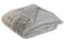 DKD Home Decor Manta "Rabit fur april 24 d" Gris Claro 240 x 220 x 1 cm Poliester