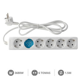 GSC Evolution Base múltiple Serie Estándar 6T 3x1.0mm 1,5M Blanco