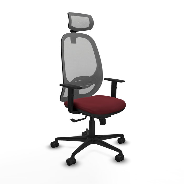 PIQUERAS Y CRESPO Silla de oficina Cilanco con mecanismo Sincro, Granate y Gris PIQUERAS Y CRESPO Silla de oficina Cilanco con mecanismo Sincro, Granate y Gris