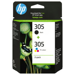 HP 305 Pack de 2 Cartuchos de Tinta Original (Negro y Tricolor)