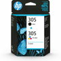 HP 305 2-Pack Tricolor/Negro Cartucho de Tinta Original