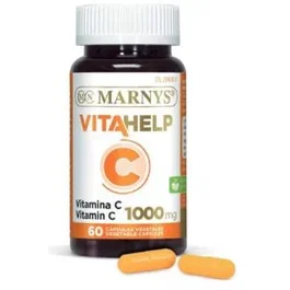 MARNYS Vitahelp Vitamina C 1000 mg 60 cápsulas - Complemento alimenticio vegano