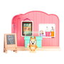 MOOSE BLUEY Set Tienda de Helados 17553 con Figura Articulada de Bingo, Helado, Bebidas, Pizarra y Pegatinas, Juguete en Español para Niños +3 Años