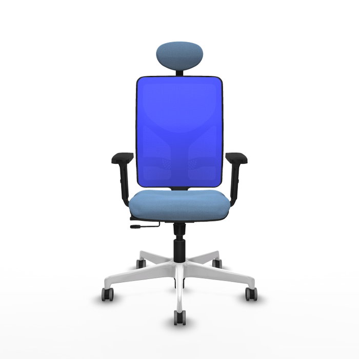 PIQUERAS Y CRESPO Silla de oficina Motilla con mecanismo Sincro/Traslack Azul