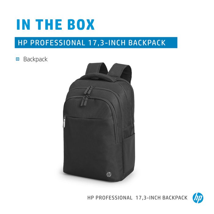 HP Mochila Profesional para portátil de 17.3 pulgadas, Diseño Ecológico y Resistente