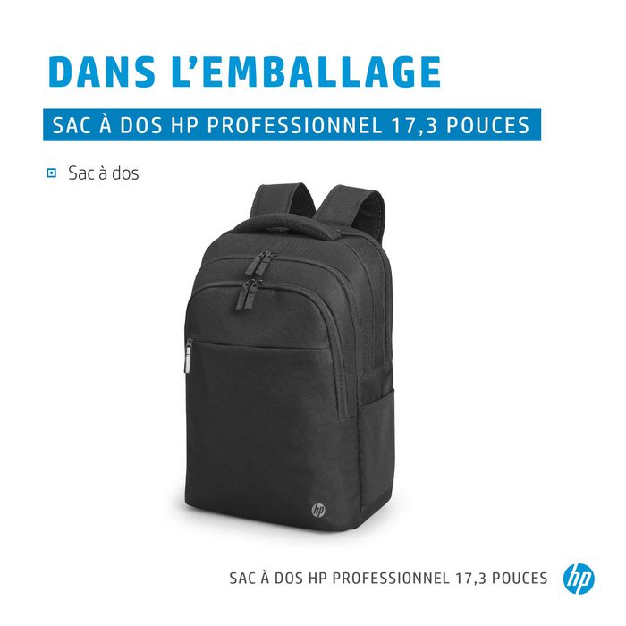 HP Mochila Profesional para portátil de 17.3 pulgadas, Diseño Ecológico y Resistente