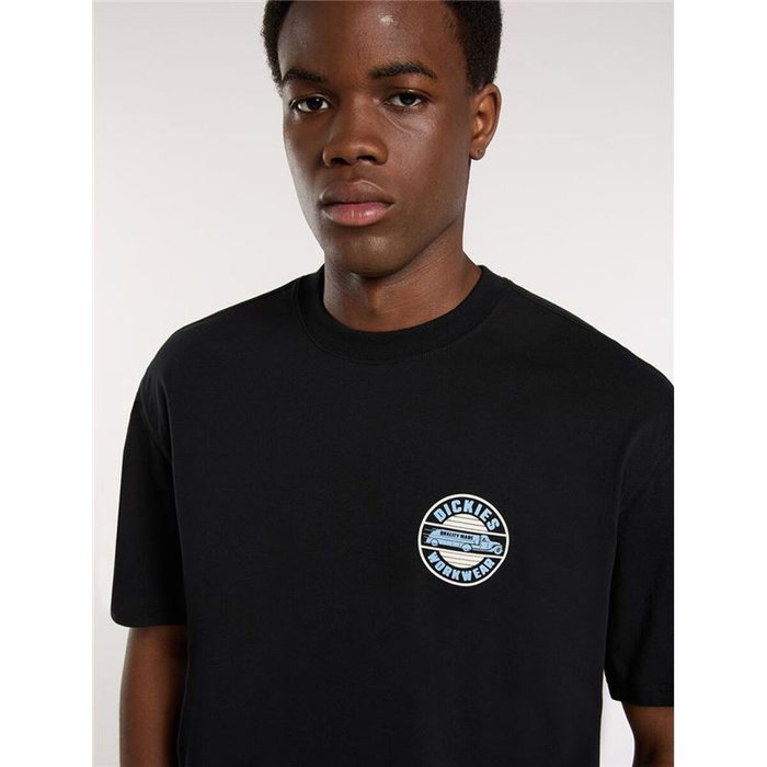 Camiseta de Manga Corta Hombre Dickies Circle Negro