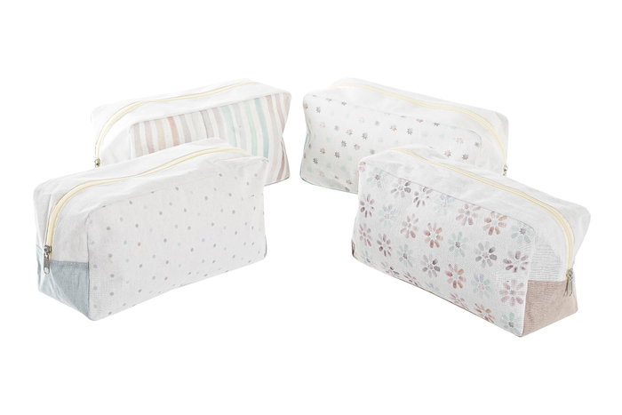 DKD Home Decor Neceser Shabby Blanco Multicolor 30 x 10 x 15 cm