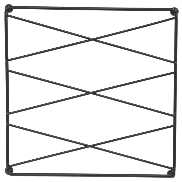 Home Deco Factory Salvamantel Deco Filaire Alambre Negro 18,5x18,5x1,3 cm