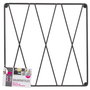 Home Deco Factory Salvamantel Deco Filaire Alambre Negro 18,5x18,5x1,3 cm