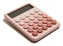 Muitomas Calculadora portátil con pantalla grande de 12 dígitos, peach fuzz