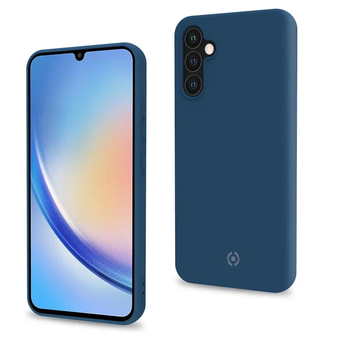 Celly CROMO1036BL Funda Protectora para Samsung Galaxy A34 5G (6.6") Azul - Resistente a Golpes y Rayones - Material TPU, Silicona y Microfibra
