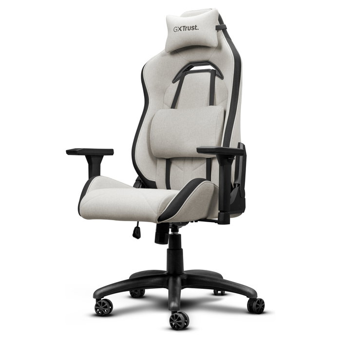 Trust GXT Ruya Silla Gaming Ajustable de Tela, Asiento y Respaldo Acolchados, Peso Máx. 150 kg, Altura Máx. 195 cm, Color Beige Trust GXT Ruya Silla Gaming Ajustable de Tela, Asiento y Respaldo Acolchados, Peso Máx. 150 kg, Altura Máx. 195 cm, Color Beige