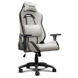 Trust GXT Ruya Silla Gaming Ajustable de Tela, Asiento y Respaldo Acolchados, Peso Máx. 150 kg, Altura Máx. 195 cm, Color Beige