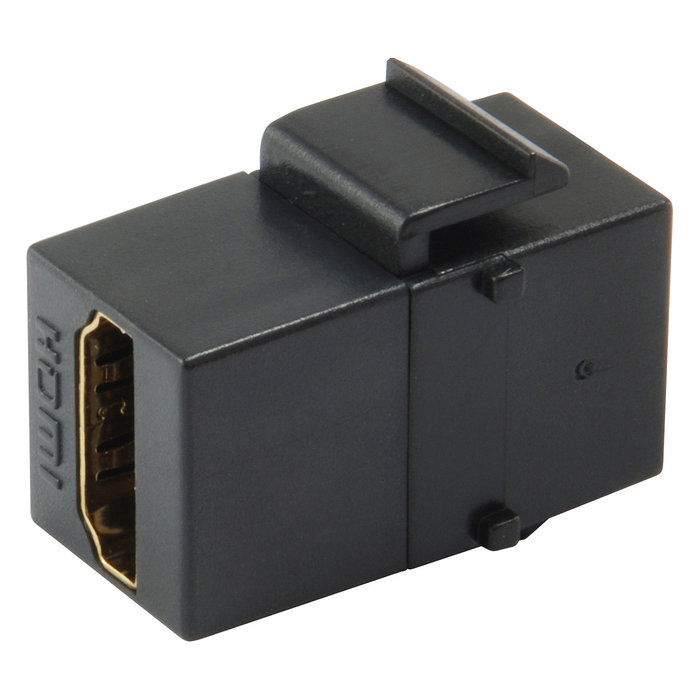 EQUIP 769402 Keystone HDMI v1.4 Conector Hembra a Hembra Chapado en Oro Negro Pack de 8