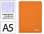 Liderpapel Cuaderno Espiral A5 Witty Tapa Dura 80 Hojas 90gr Cuadro 4mm con Margen Color Naranja