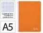Liderpapel Cuaderno Espiral A5 Witty Tapa Dura 80 Hojas 90gr Cuadro 4mm con Margen Color Naranja
