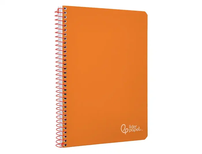 Liderpapel Cuaderno Espiral A5 Witty Tapa Dura 80 Hojas 90gr Cuadro 4mm con Margen Color Naranja