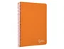 Liderpapel Cuaderno Espiral A5 Witty Tapa Dura 80 Hojas 90gr Cuadro 4mm con Margen Color Naranja