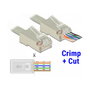 DeLOCK 86454 Conector RJ45 Cat.6 STP Transparente 20 Piezas