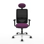 PIQUERAS Y CRESPO Silla de oficina Zulema con mecanismo Sincro, Morado y Negro
