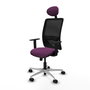 PIQUERAS Y CRESPO Silla de oficina Zulema con mecanismo Sincro, Morado y Negro