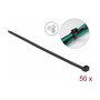 DeLOCK Brida para cables resistente al frío 380 x 7,6 mm negra 50 unidades