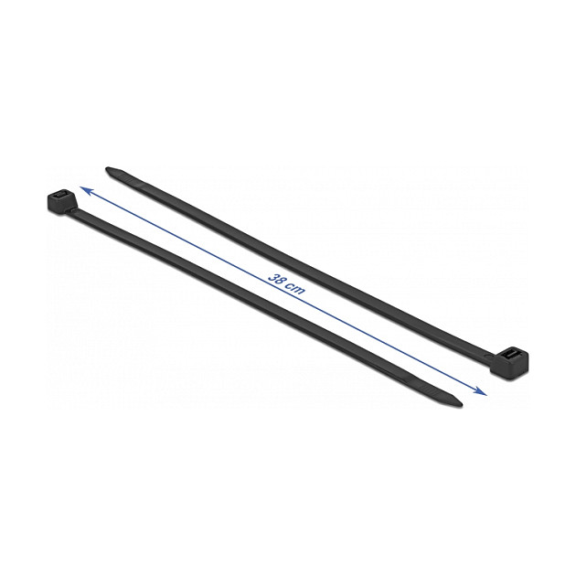 DeLOCK Brida para cables resistente al frío 380 x 7,6 mm negra 50 unidades