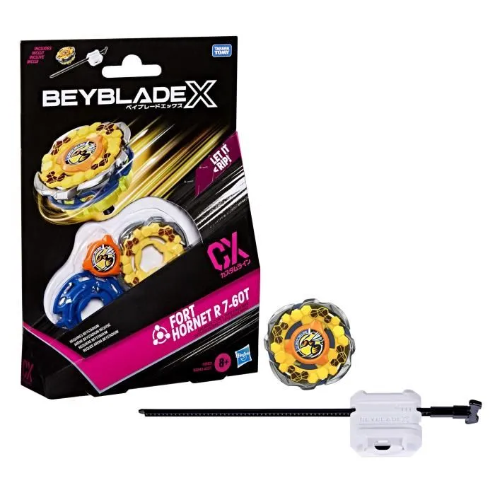 Beyblade X Starter Pack Fort Hornet R 7-60T CX, Top de Competición Balance Type, A Partir de 8 Años Beyblade X Starter Pack Fort Hornet R 7-60T CX, Top de Competición Balance Type, A Partir de 8 Años