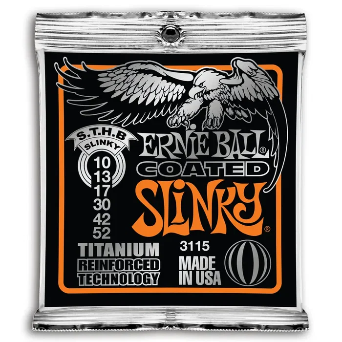 Ernieball Juego Eléctrica S. Coated Titanium 10-52