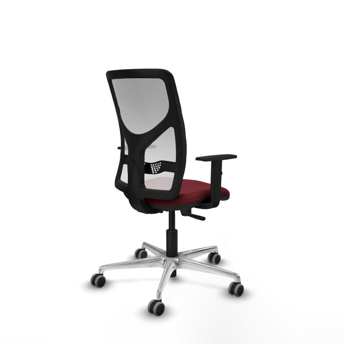 PIQUERAS Y CRESPO Silla de oficina Motilla con mecanismo Sincro, Granate y Blanco PIQUERAS Y CRESPO Silla de oficina Motilla con mecanismo Sincro, Granate y Blanco