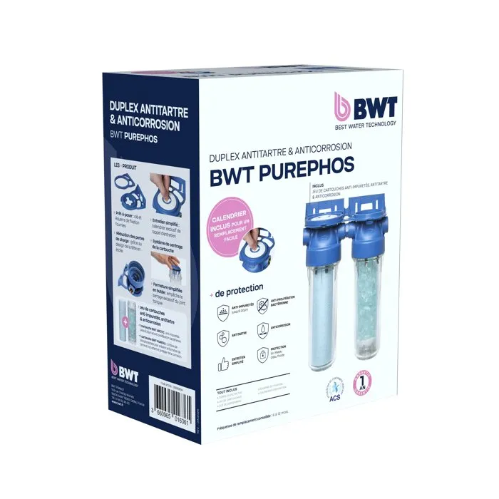 BWT Estación antical dúplex PUREPHOS, 4 en 1 con cartuchos ARCTIC de 20 µm y PURESILI - AABMP84576