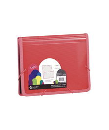 Clasificador Acordeon Carchivo Dune Pp Ribete A5 13 Dptos.(A-Z) Con Gomas Rojo (Set de 4)