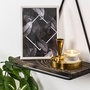 Hanah Home Estantería de Pared Madera de Abeto y Metal Negro y Nogal Oscuro 27x28x15 cm