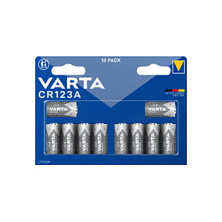 Varta CR 123A Batería de Litio 3V 1430 mAh 10 Unidades Varta CR 123A Batería de Litio 3V 1430 mAh 10 Unidades
