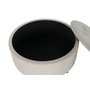 DKD Home Decor Descalzadora de Poliéster y MDF con Tapa, Beige