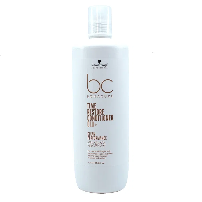 Schwarzkopf BC TIME RESTORE Q10+ Acondicionador 1000 ml (Reacondicionado) mancurado