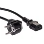 Akyga AK-PC-01A Cable de Alimentación PC Negro 1.5m IEC C13 Macho CEE 7/7 Hembra Angular 250V 10A