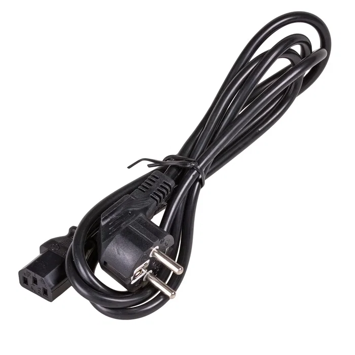 Akyga AK-PC-01A Cable de Alimentación PC Negro 1.5m IEC C13 Macho CEE 7/7 Hembra Angular 250V 10A